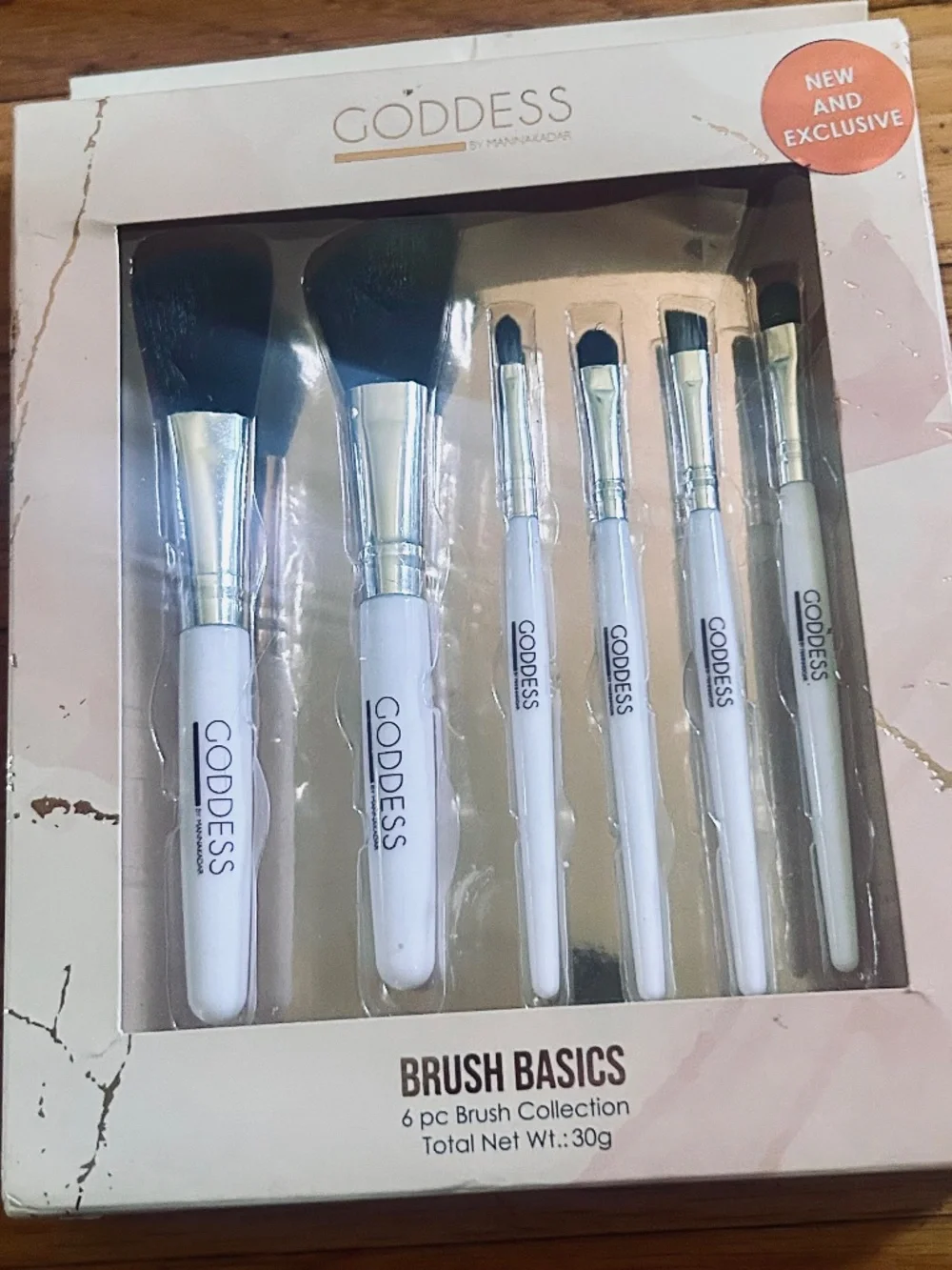 GODDESS Basics 6-Piece Makeup Brush Collection, NIB. (COS01)